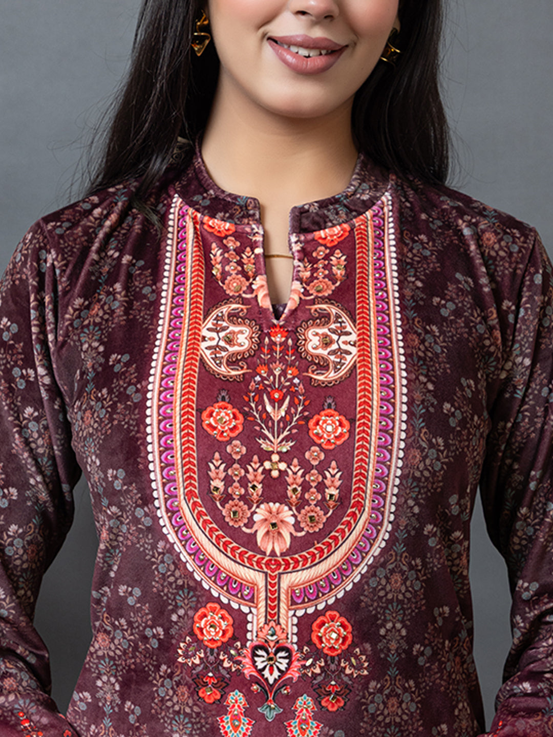 5330 Self Design Velvet  Women's Kurti Set TWENTY ME