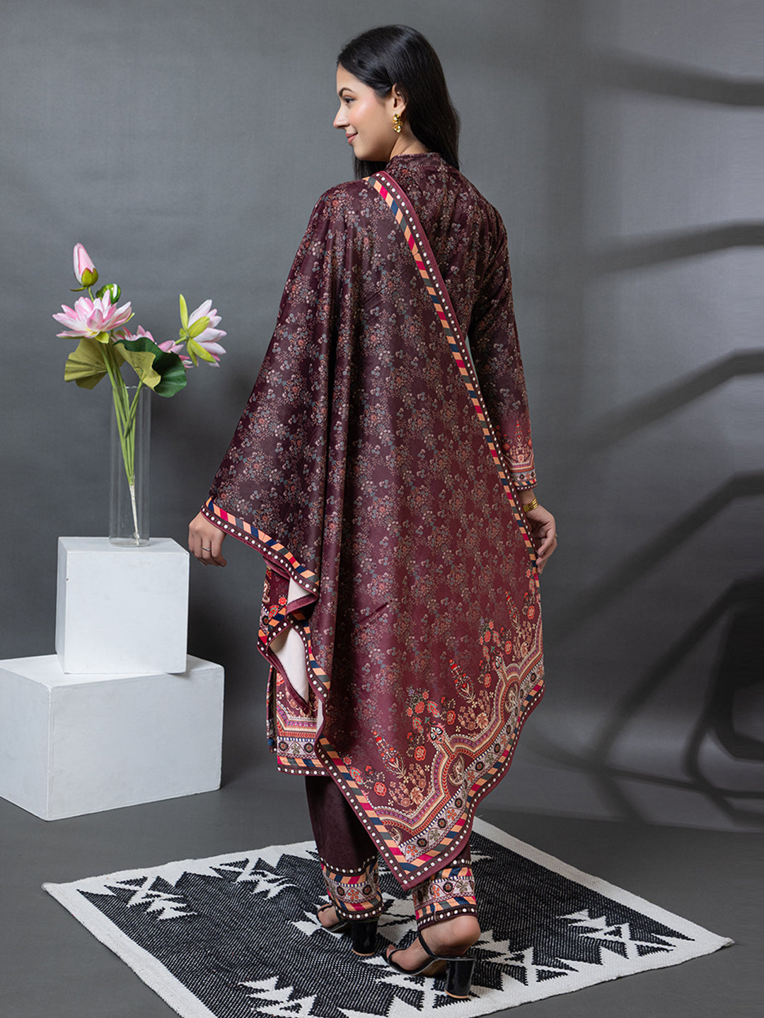 5330 Self Design Velvet  Women's Kurti Set TWENTY ME