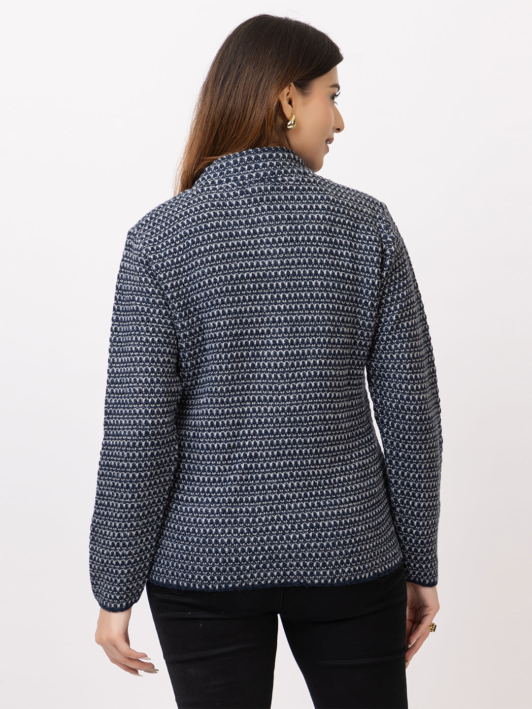 2405 Navy Crew Neck Cardigan winter wear TWENTY ME