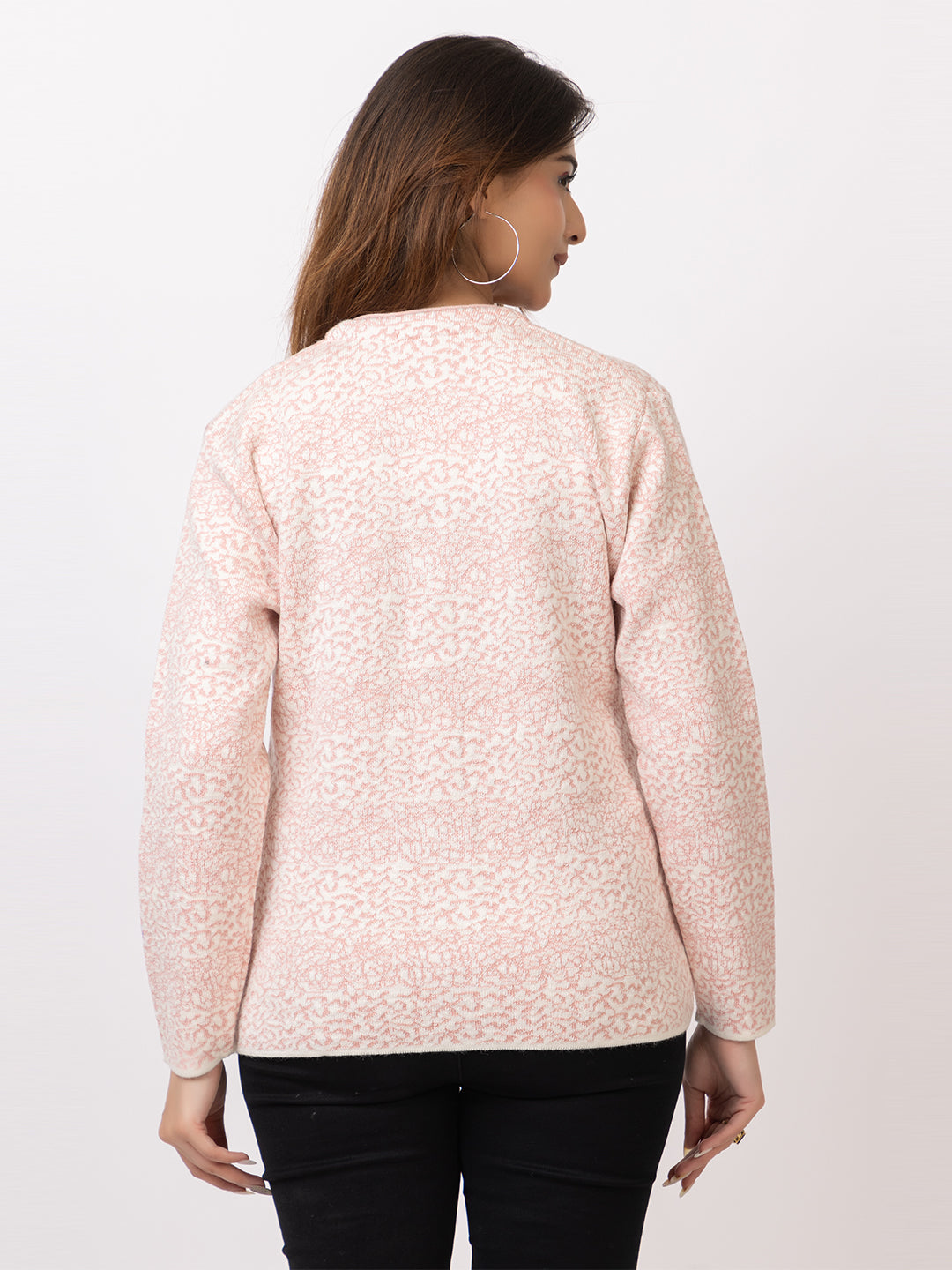 2870 Pink V Neck Cardigan winter wear TWENTY ME
