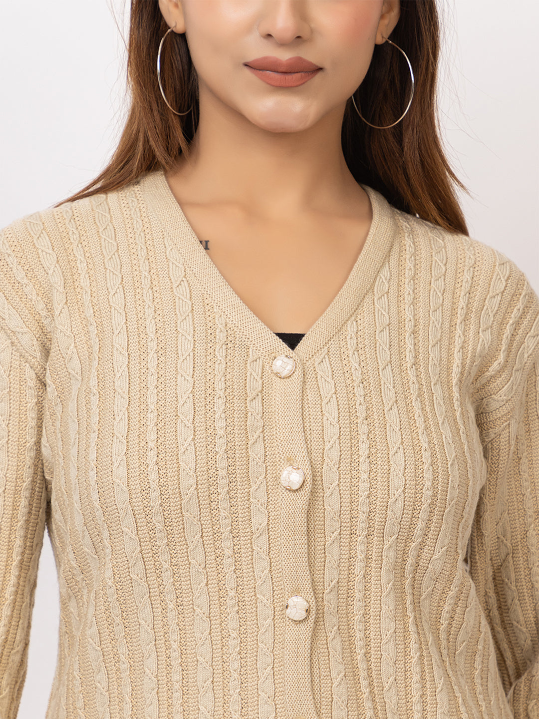 2380 Fawn V neck Cardigan winter wear TWENTY ME