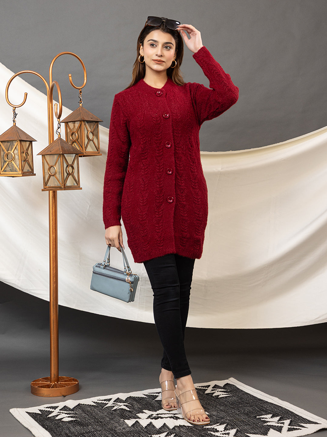 TWENTY ME Women's Open Front Longline Knit Cardigan Sweater Soft and Warm Cardigan with Side Pockets Casual & Lightweight Cover-Up (4798)