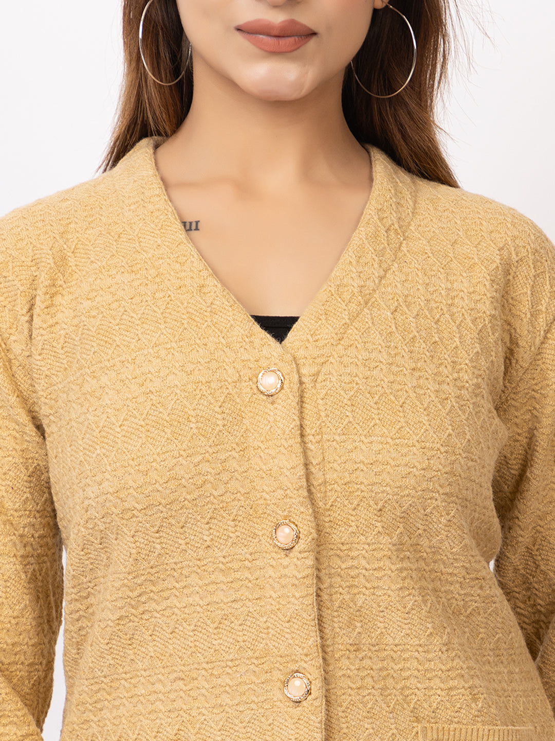 2410 Fawn V Neck Cardigan winter wear TWENTY ME