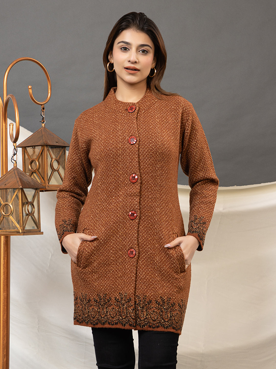 TWENTY ME Women's Open Front Longline Knit Cardigan Sweater Soft and Warm Cardigan with Side Pockets Casual & Lightweight Cover-Up (4694)