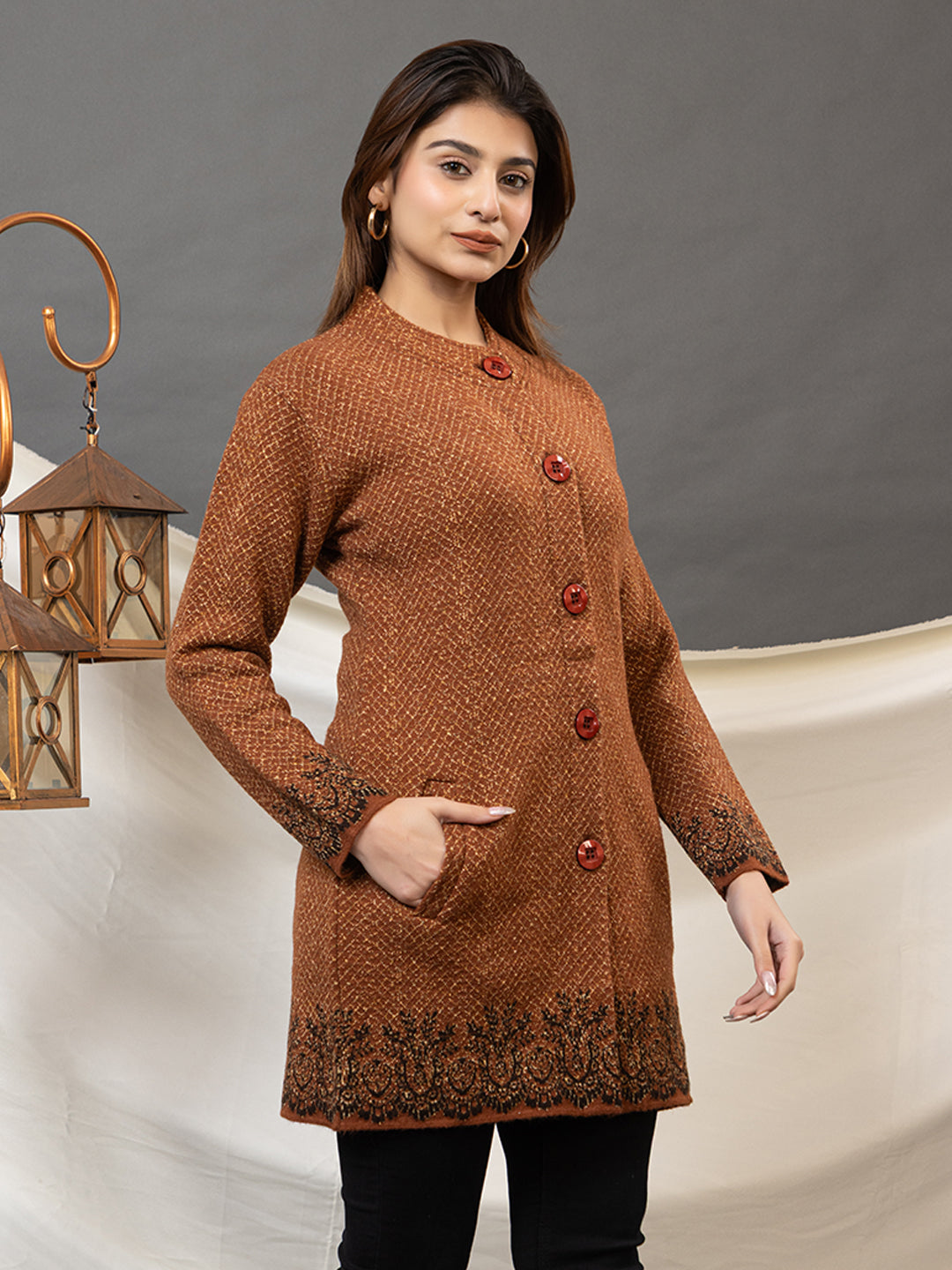 TWENTY ME Women's Open Front Longline Knit Cardigan Sweater Soft and Warm Cardigan with Side Pockets Casual & Lightweight Cover-Up (4694)