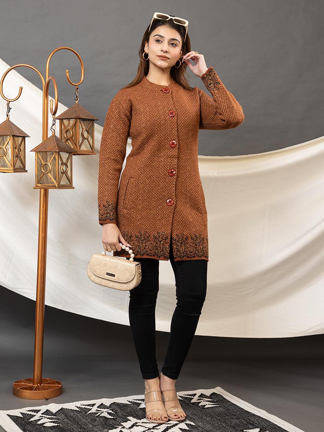 TWENTY ME Women's Open Front Longline Knit Cardigan Sweater Soft and Warm Cardigan with Side Pockets Casual & Lightweight Cover-Up (4694)