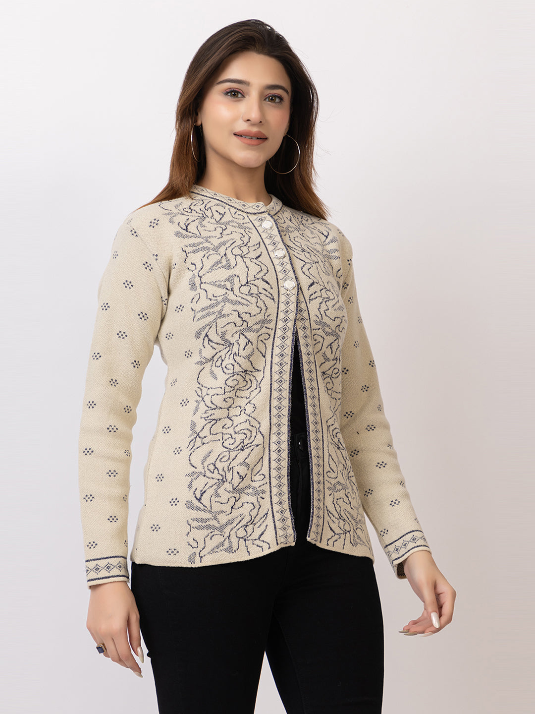 2850 Fawn Crew Neck Cardigan winter wear TWENTY ME