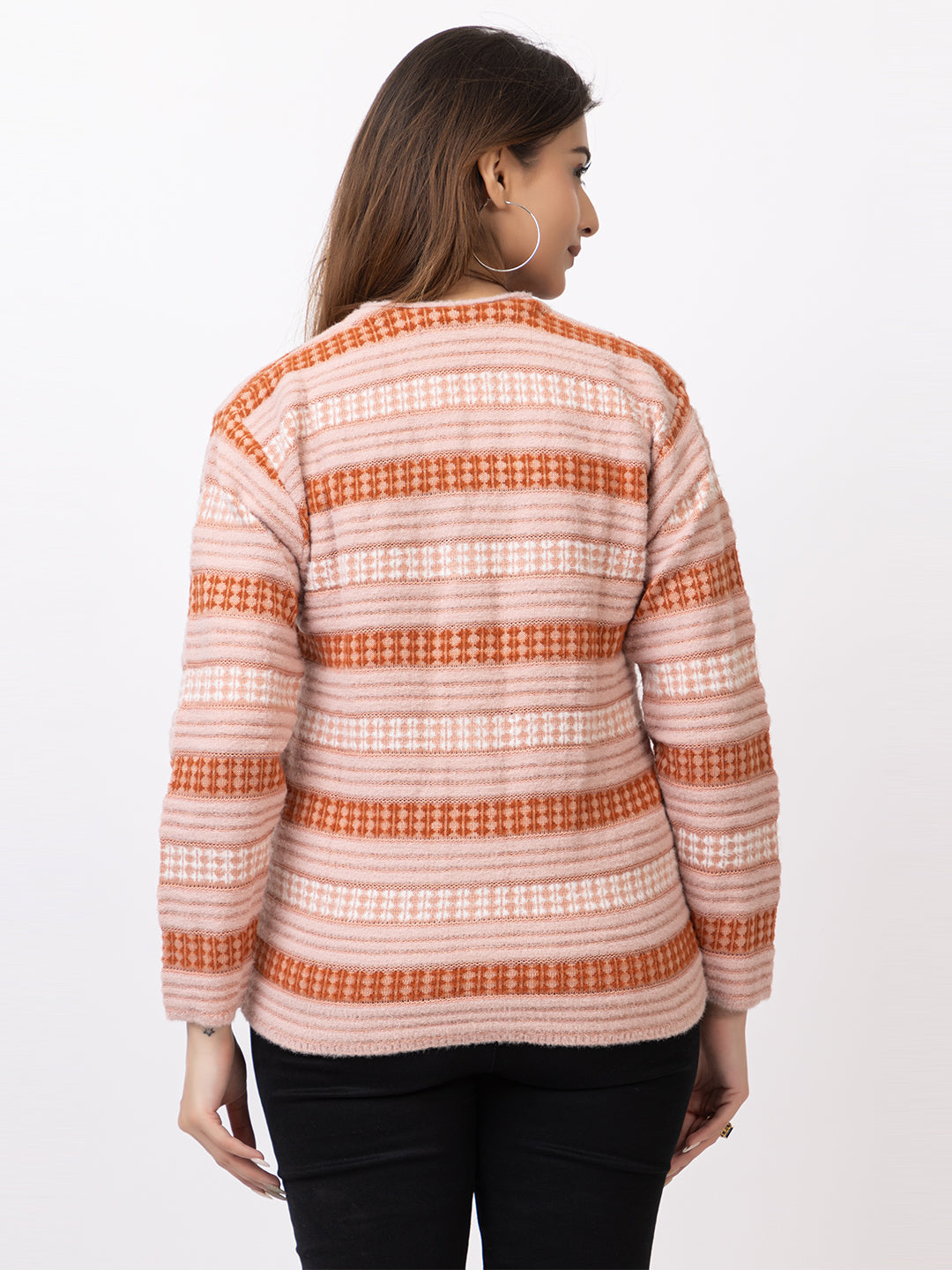 2803 Pink V Neck Cardigan winter wear TWENTY ME