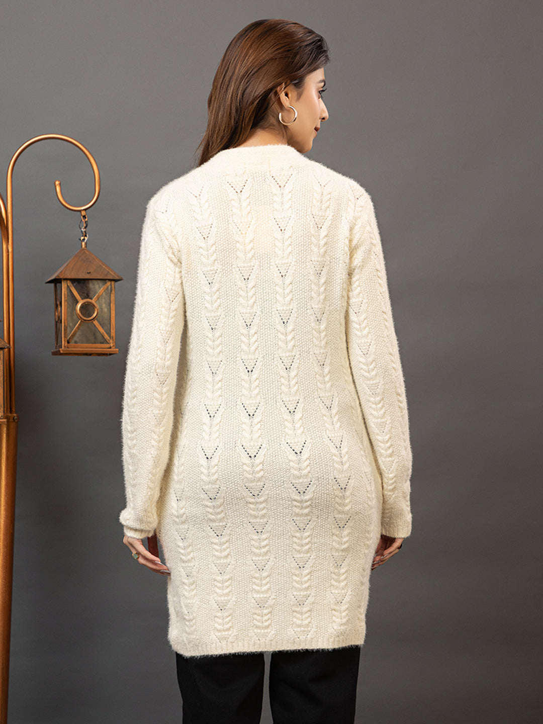 TWENTY ME Women's Open Front Longline Knit Cardigan Sweater Soft and Warm Cardigan with Side Pockets Casual & Lightweight Cover-Up (4798)