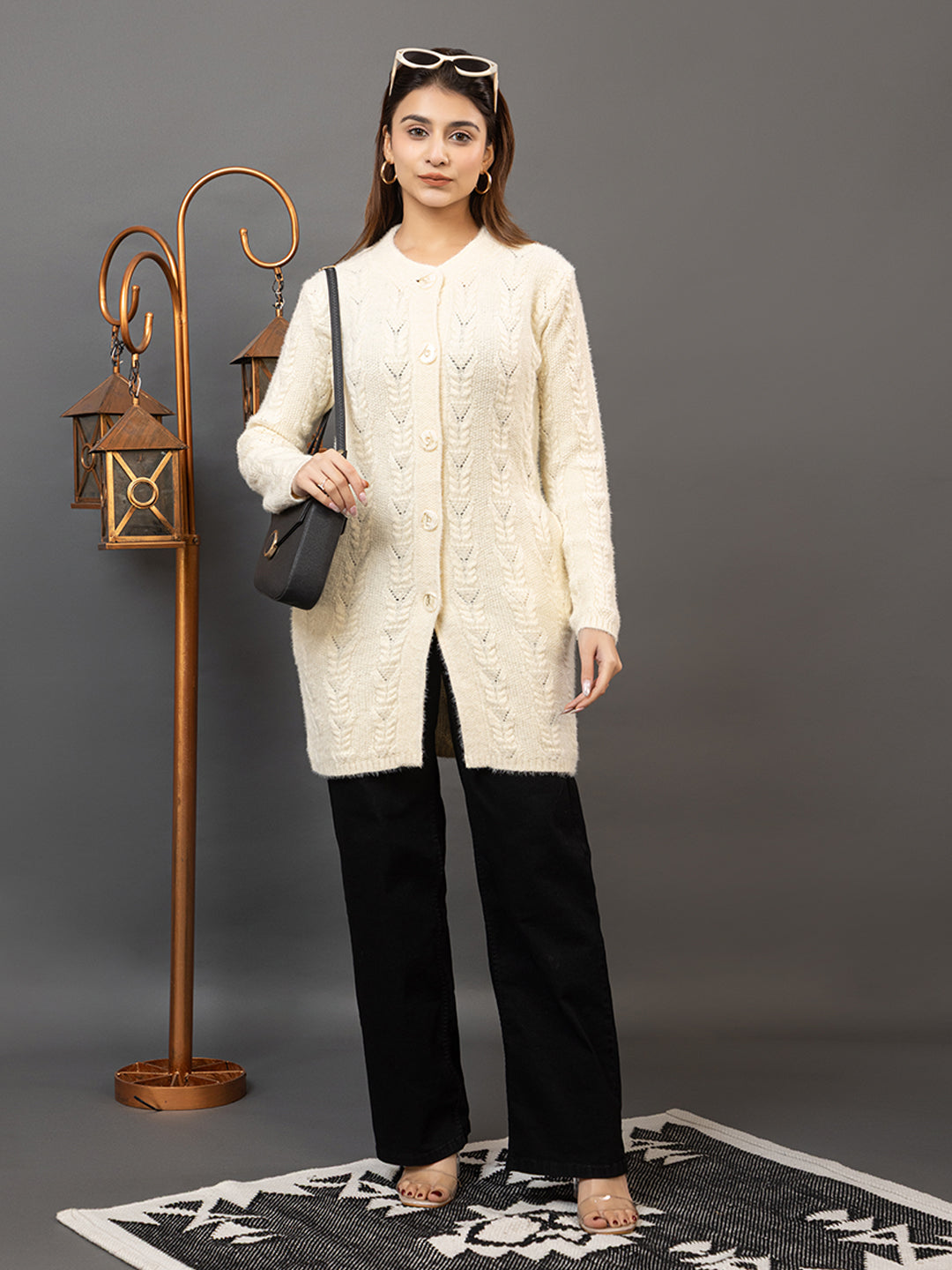 TWENTY ME Women's Open Front Longline Knit Cardigan Sweater Soft and Warm Cardigan with Side Pockets Casual & Lightweight Cover-Up (4798)