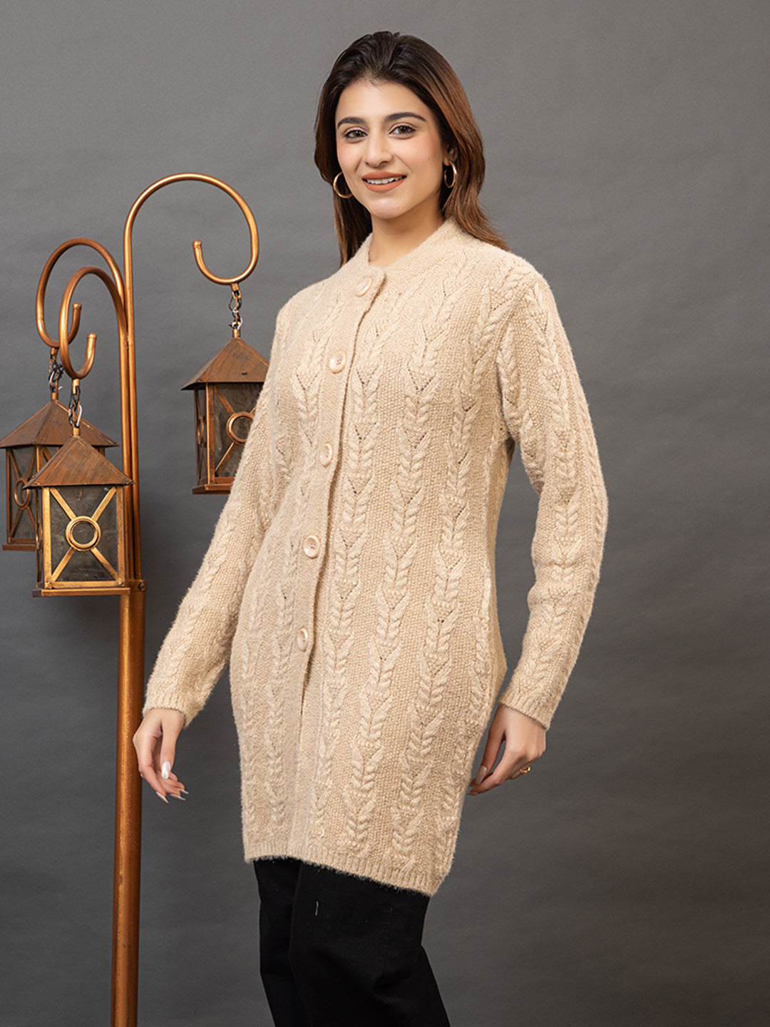 TWENTY ME Women's Open Front Longline Knit Cardigan Sweater Soft and Warm Cardigan with Side Pockets Casual & Lightweight Cover-Up (4798)