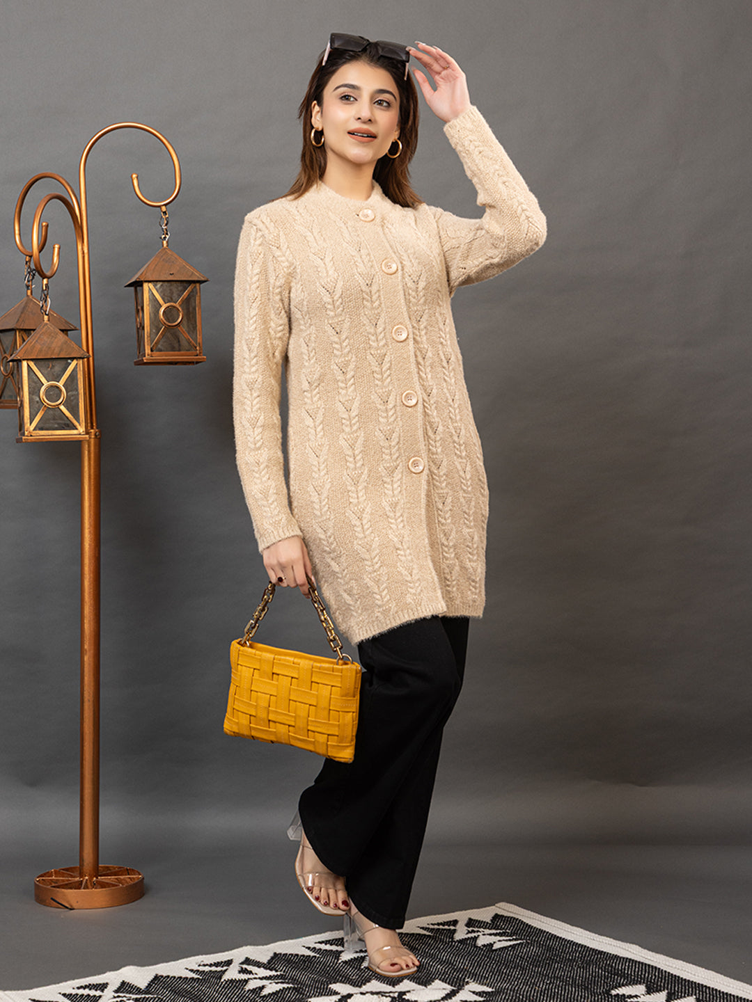 TWENTY ME Women's Open Front Longline Knit Cardigan Sweater Soft and Warm Cardigan with Side Pockets Casual & Lightweight Cover-Up (4798)