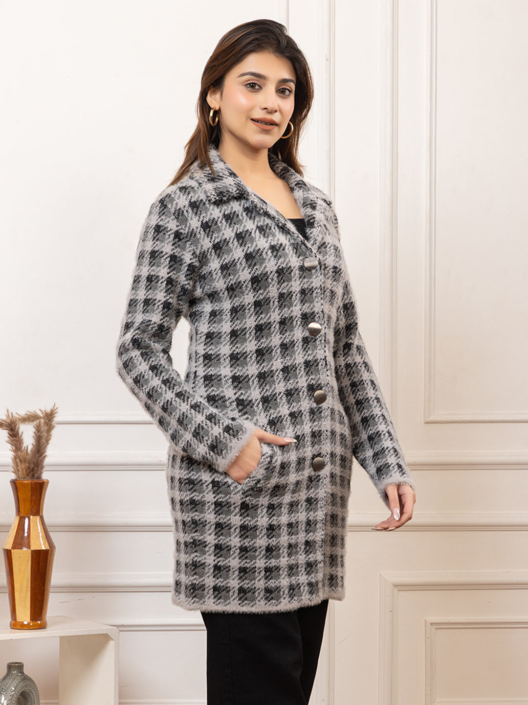 TWENTY ME Women's Open Front Longline Knit Cardigan Sweater Soft and Warm Cardigan with Side Pockets Casual & Lightweight Cover-Up (4736)