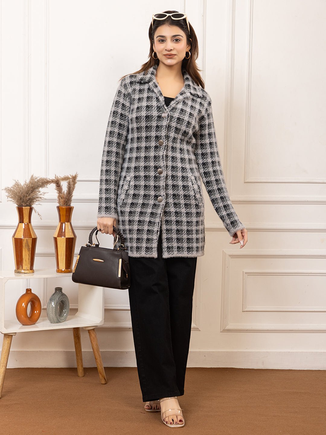TWENTY ME Women's Open Front Longline Knit Cardigan Sweater Soft and Warm Cardigan with Side Pockets Casual & Lightweight Cover-Up (4736)