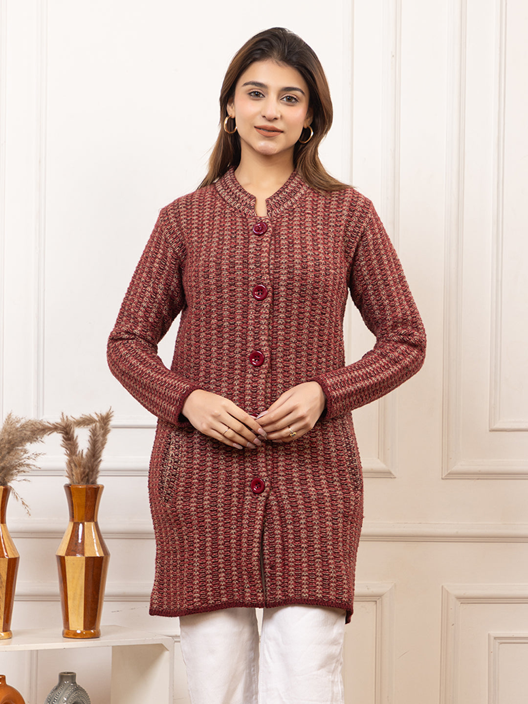 TWENTY ME Women's Open Front Longline Knit Cardigan Sweater Soft and Warm Cardigan with Side Pockets Casual & Lightweight Cover-Up (4700)