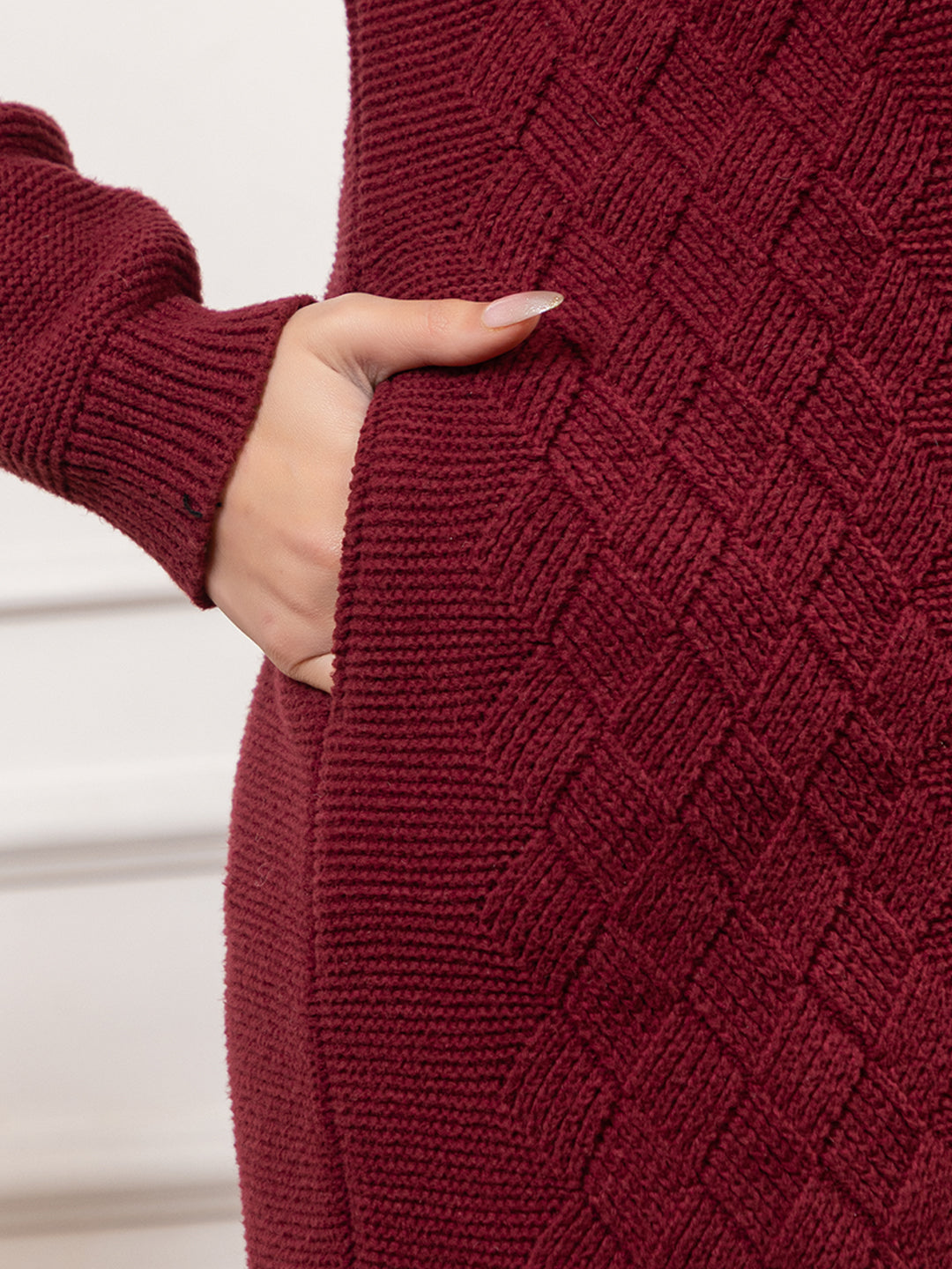 TWENTY ME Women's Open Front Longline Knit Cardigan Sweater Soft and Warm Cardigan with Side Pockets Casual & Lightweight Cover-Up (4658)