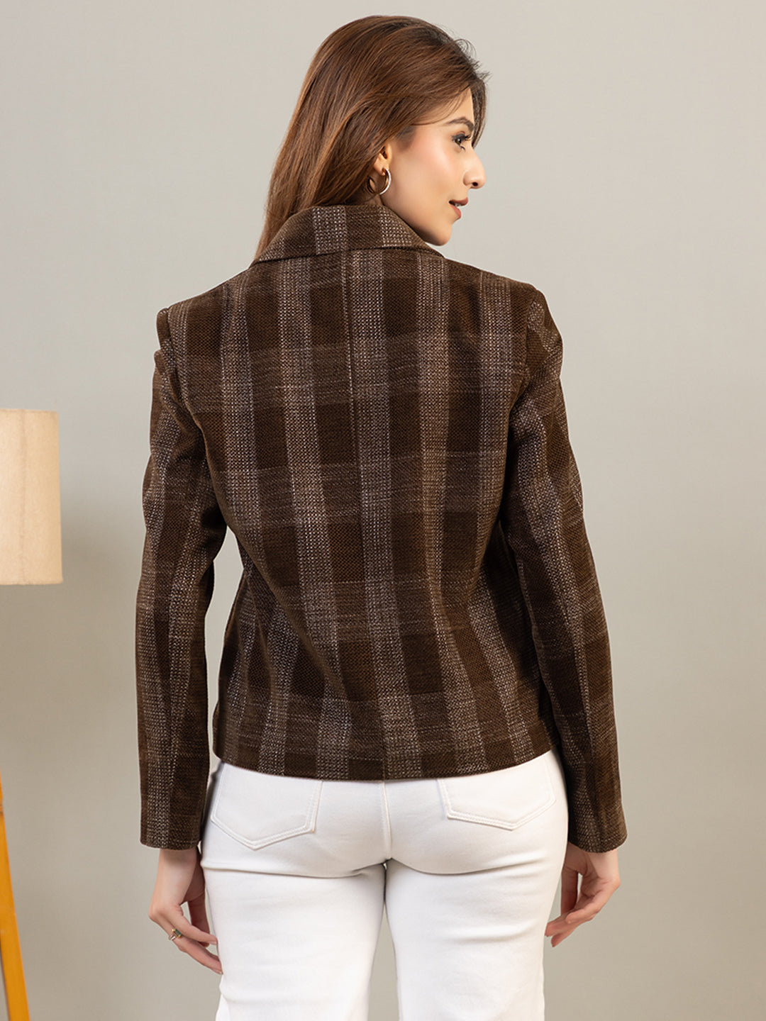 TWENTY ME Winter Wear Casual Wear Chenille Regular Fit with Side pockets Stylish Blazer for Women (4370)