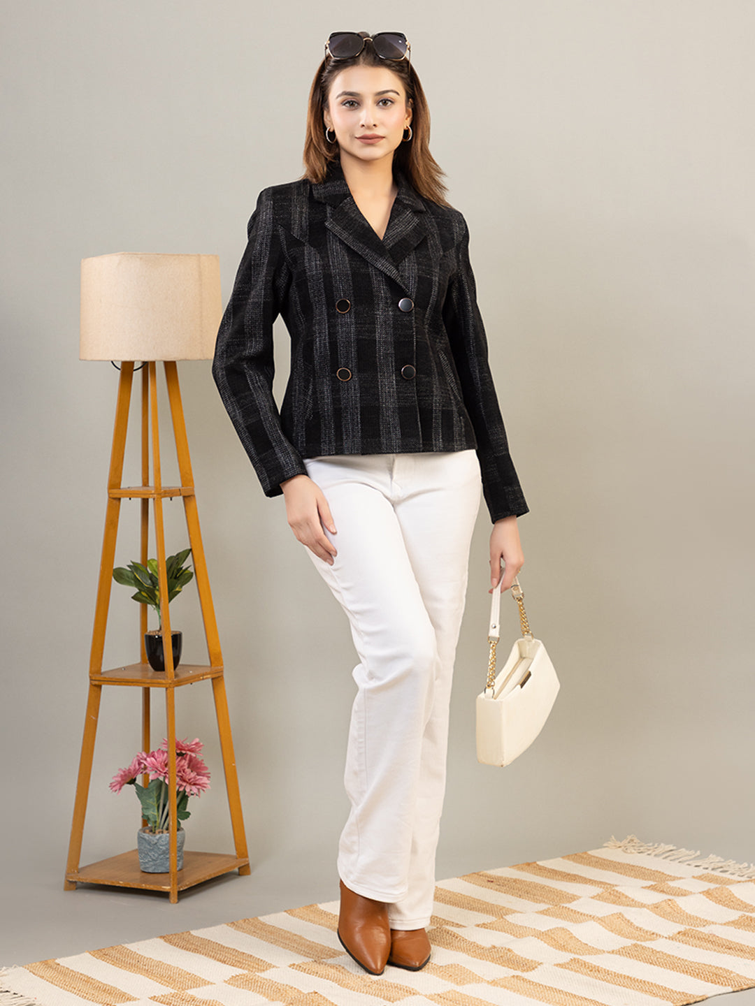 TWENTY ME Winter Wear Casual Wear Chenille Regular Fit with Side pockets Stylish Blazer for Women (4370)