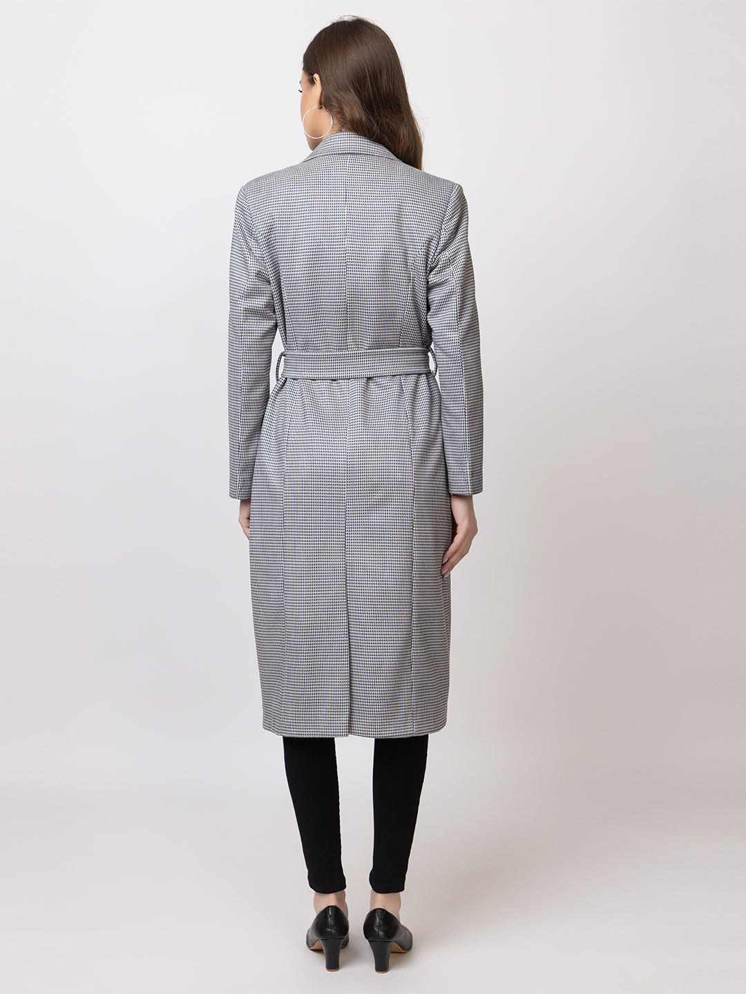 4350 L Grey Long Coat Winter Wear TWENTY ME