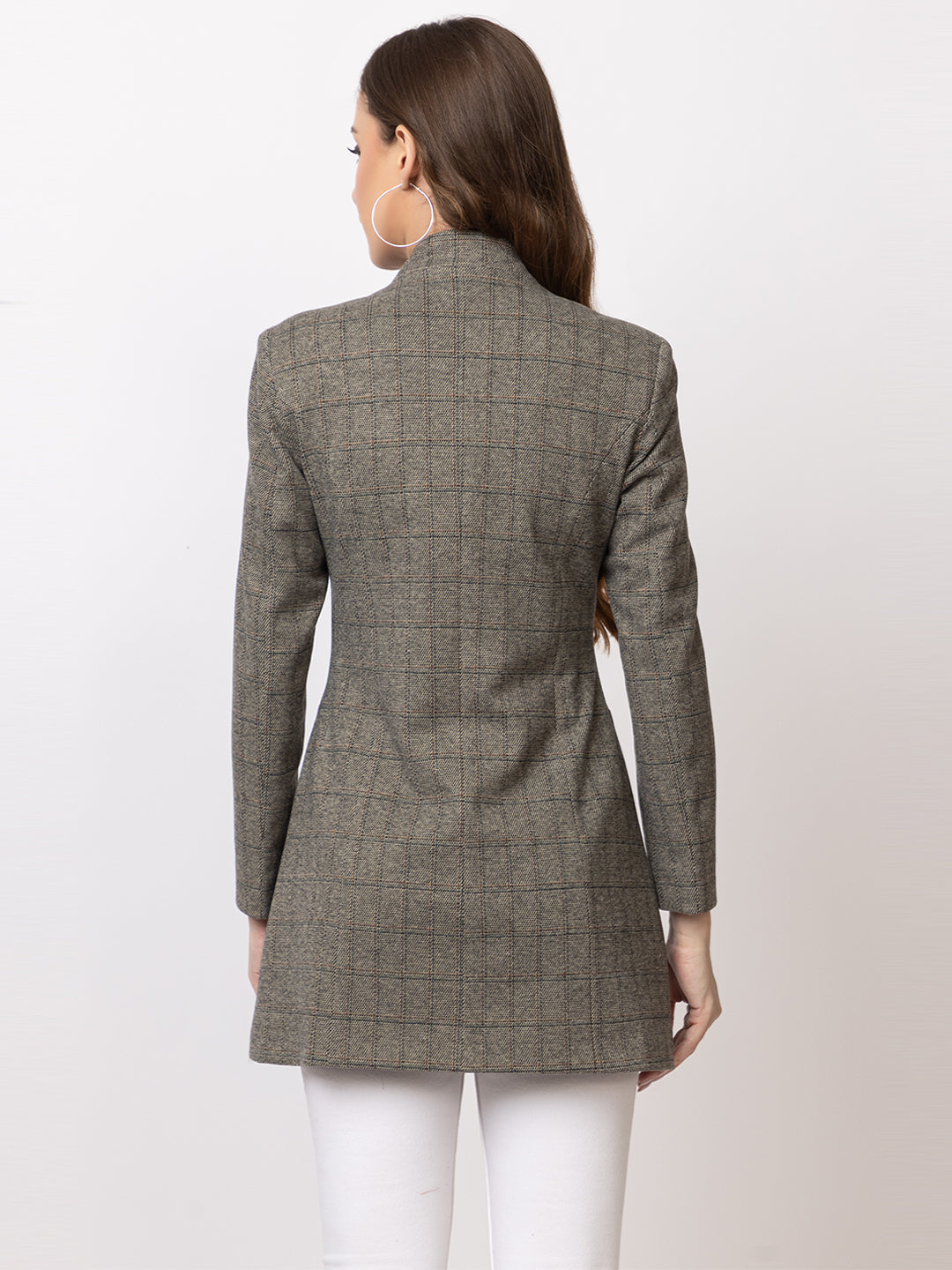 4132 Brown Wool Blend Blazer Winter wear TWENTY ME