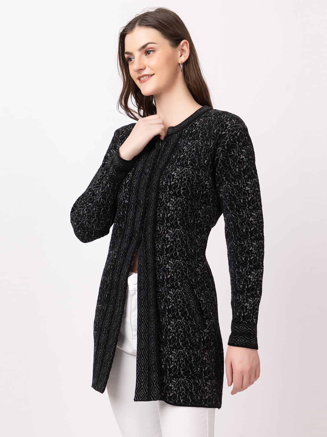 4679 Black Premium Black Color Cardigans for Every Occasion