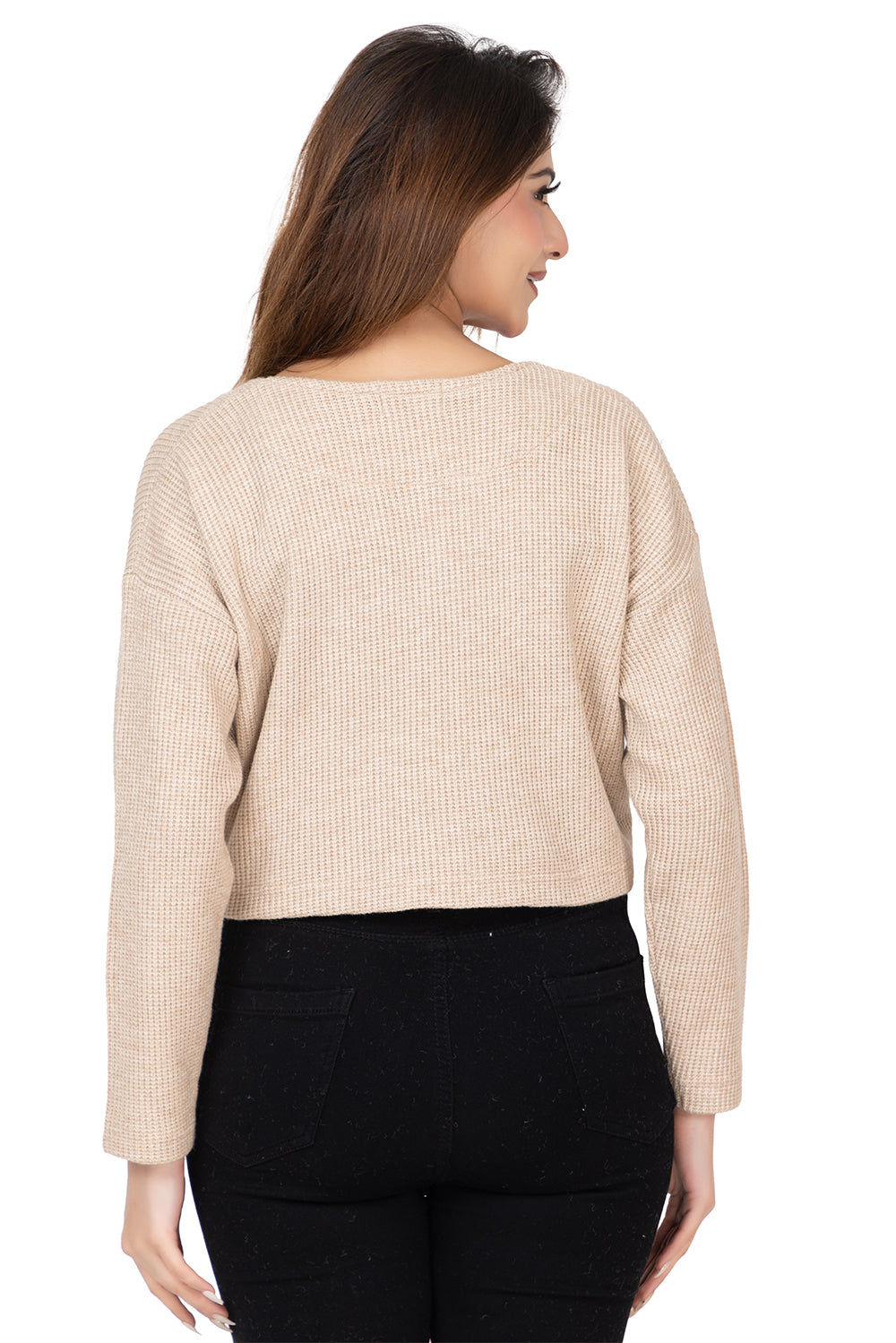 6587 Fawn Soft Wool Full Sleeve Winter Top TWENTY ME