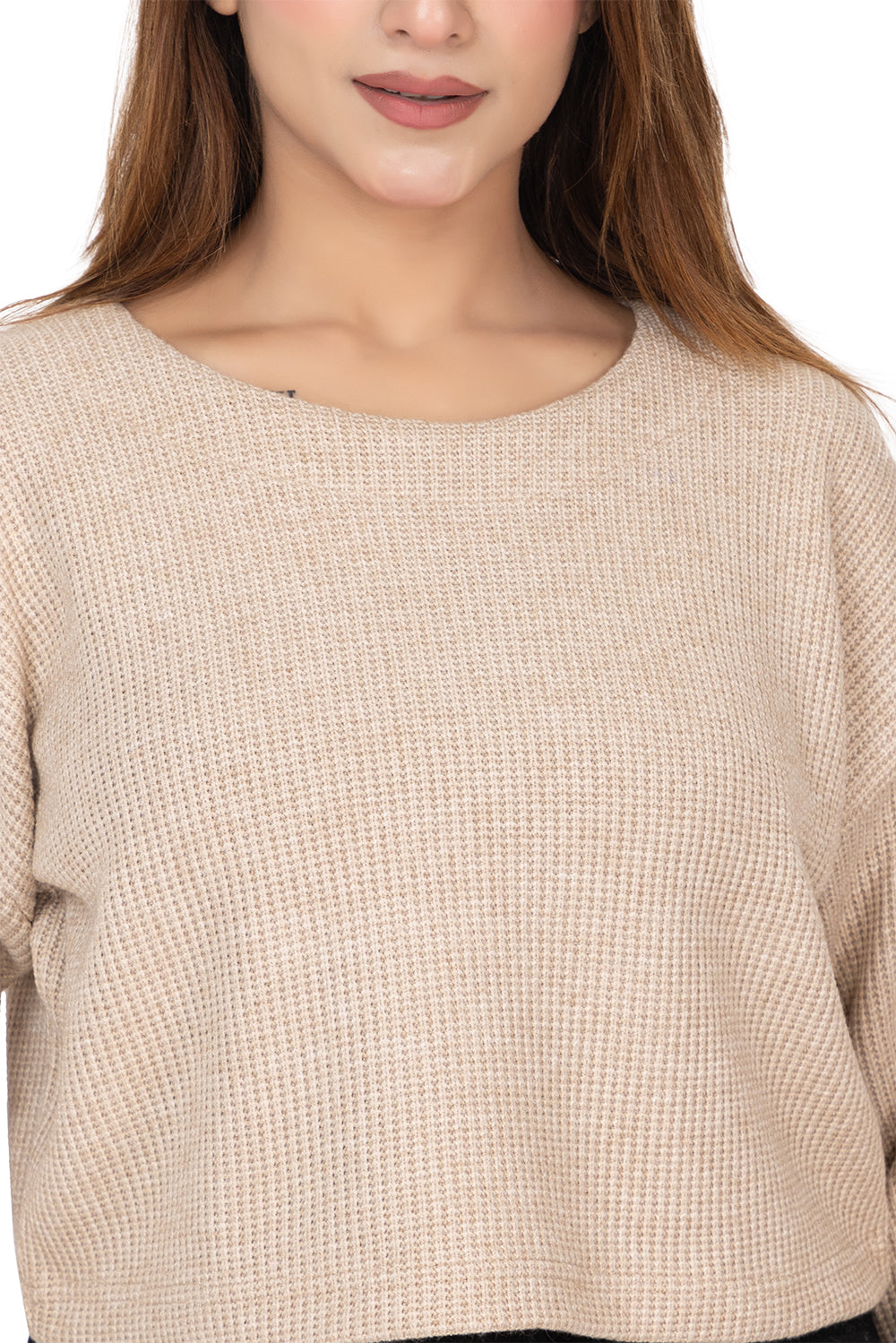 6587 Fawn Soft Wool Full Sleeve Winter Top TWENTY ME