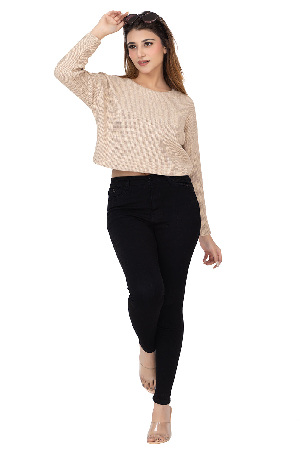6587 Fawn Soft Wool Full Sleeve Winter Top TWENTY ME