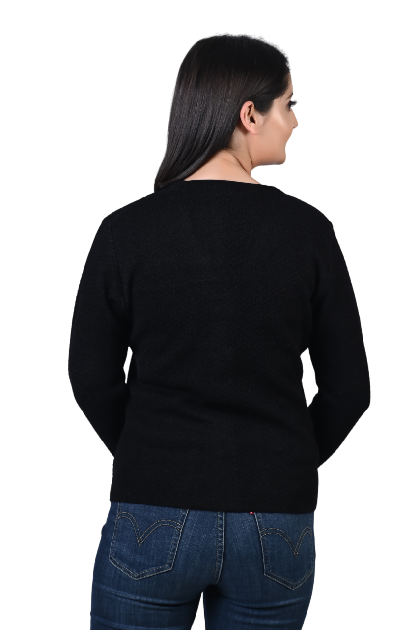 2286 Black Cardigan Full Sleeve with Button-Closure TWENTY ME