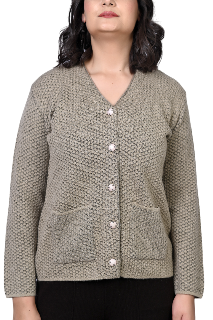 2286 Camel Cardigan Full Sleeve with Button-Closure TWENTY ME