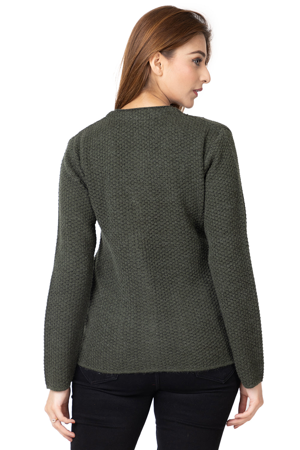 2286 Olive Cardigan Full Sleeve with Button-Closure TWENTY ME