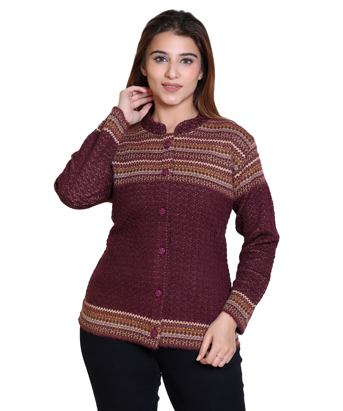2810 Wine Warm Up in Wine-Toned Cardigans
