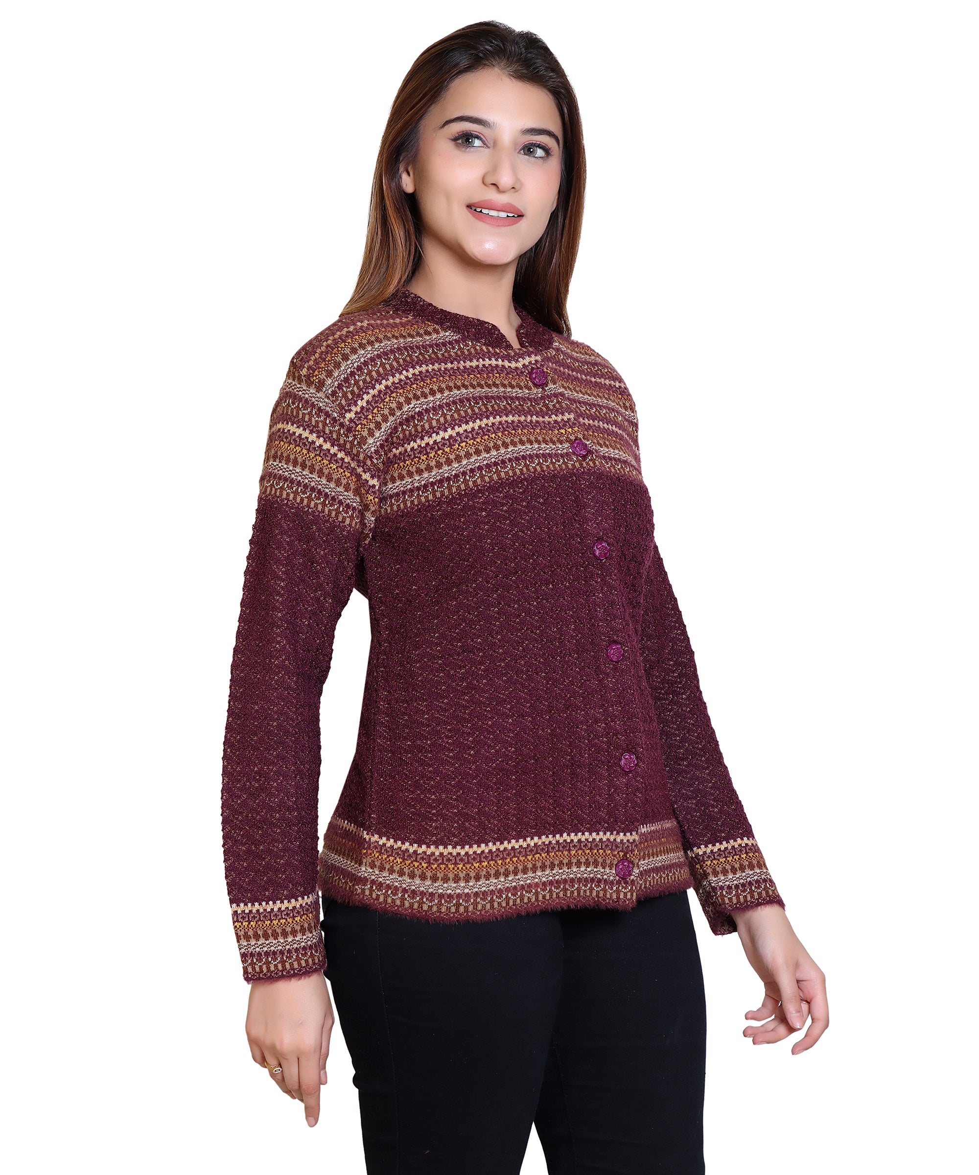 2810 Wine Warm Up in Wine-Toned Cardigans