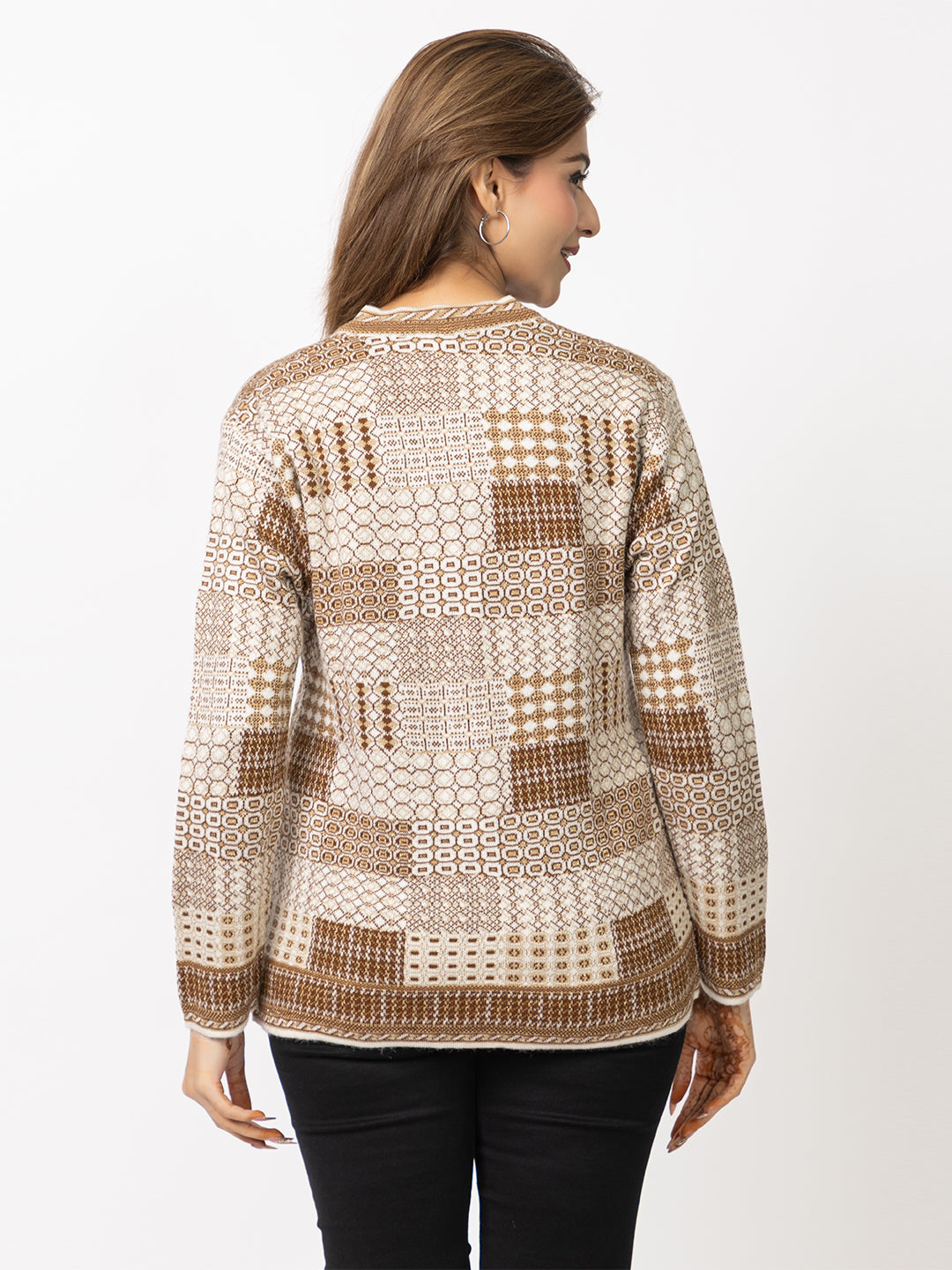 2890 Camel Cardigan Acrylic Blend Button Closure Soft & Warm Winter Wear TWENTY ME