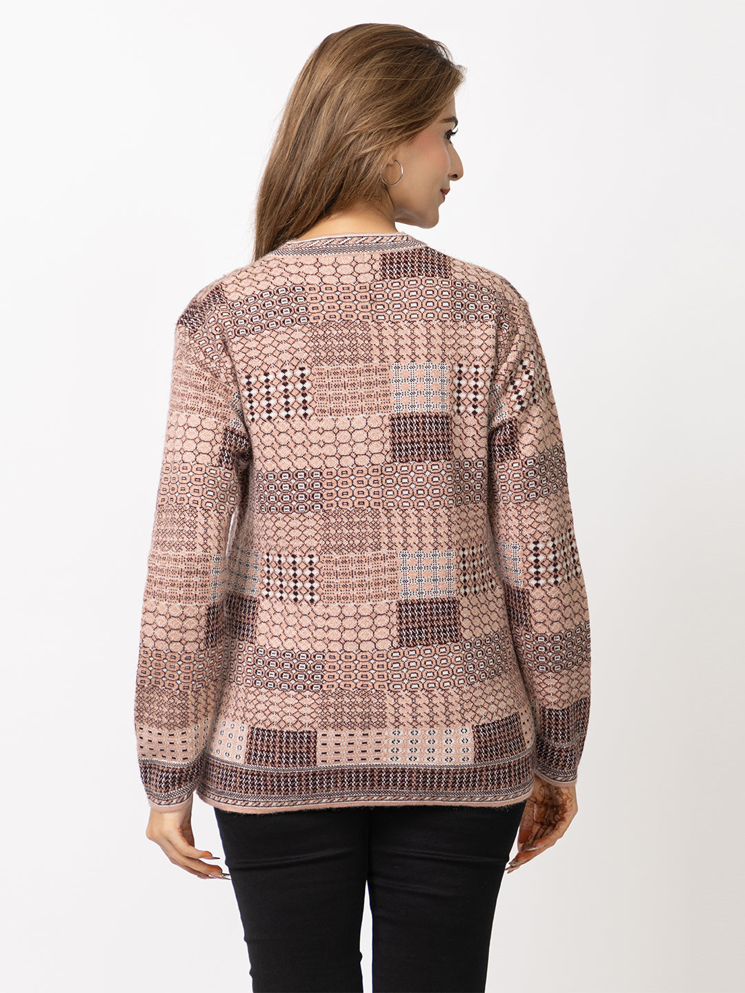 2890 Pink Cardigan Acrylic Blend Button Closure Soft & Warm Winter Wear TWENTY ME