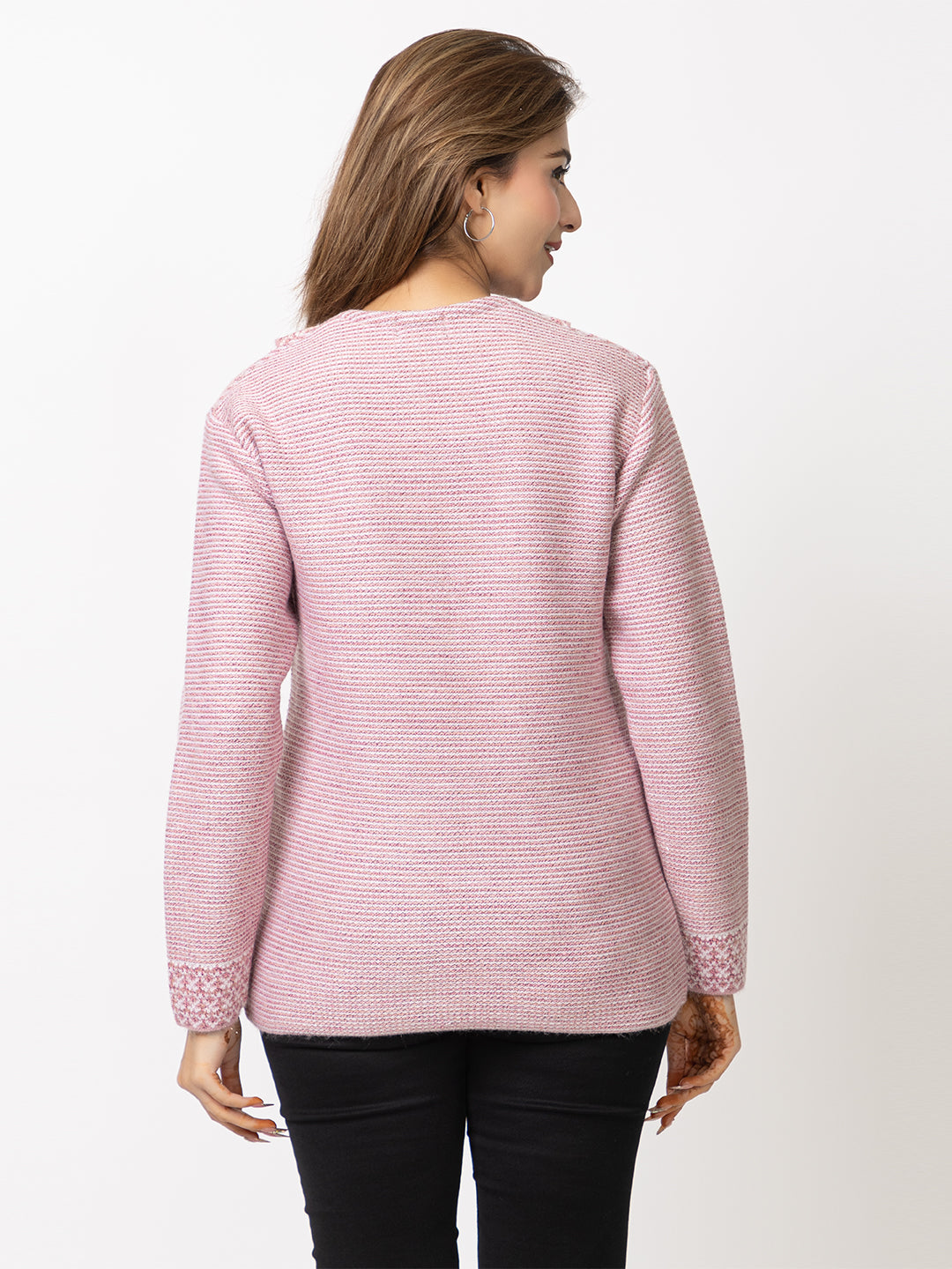 2911 Pink Cardigan Acrylic Blend Button Closure Soft & Warm Winter Wear TWENTY ME