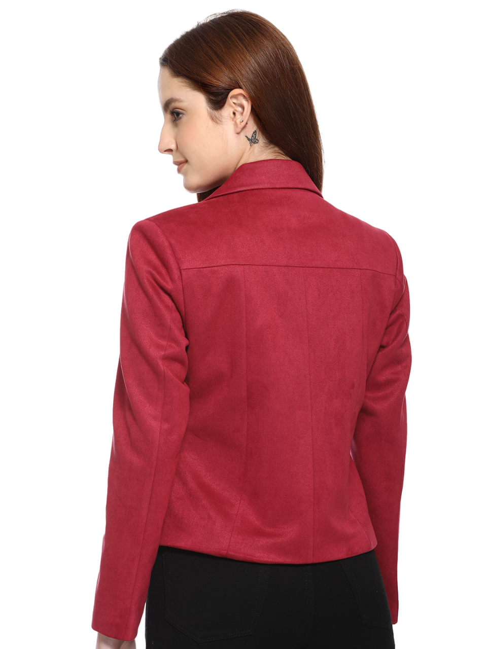4153 Wine Casual Soft & Warm Full Sleeve Chennile Blazer Winter Wear TWENTY ME