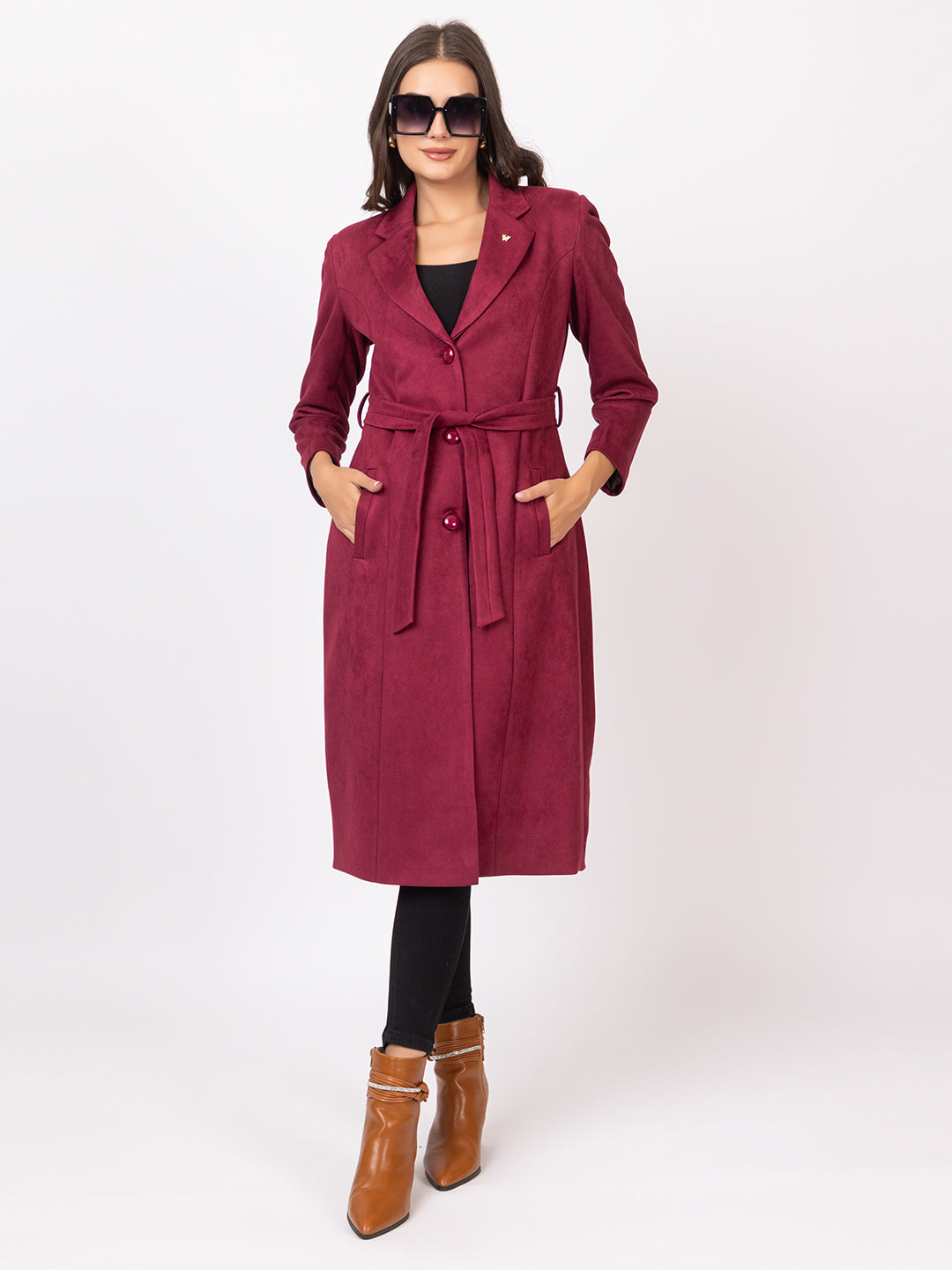 4165 Purple TWENTY ME Long Coat for Winter