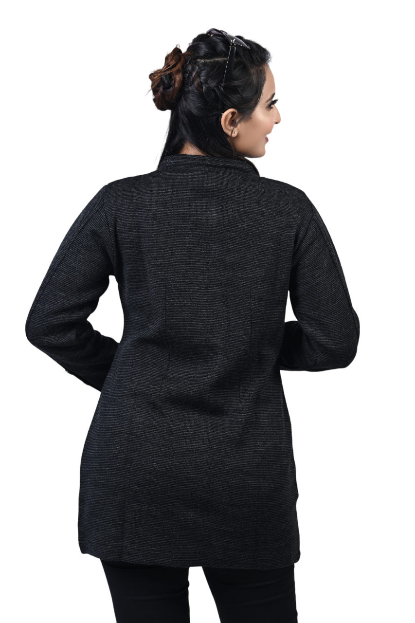 4193 Black Long Cardigan winter wear TWENTY ME