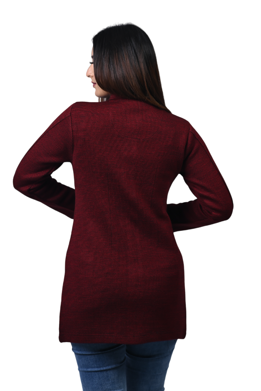 4193 Maroon Long Cardigan winter wear TWENTY ME