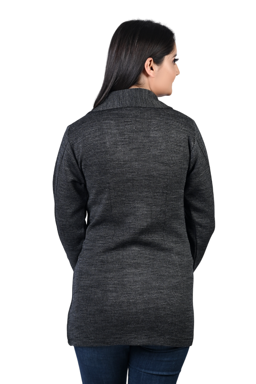 4195 Black Long Cardigan winter wear TWENTY ME