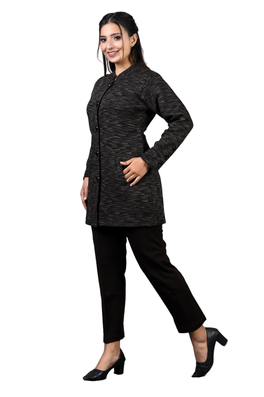4372 Brown Long Cardigan winter wear TWENTY ME