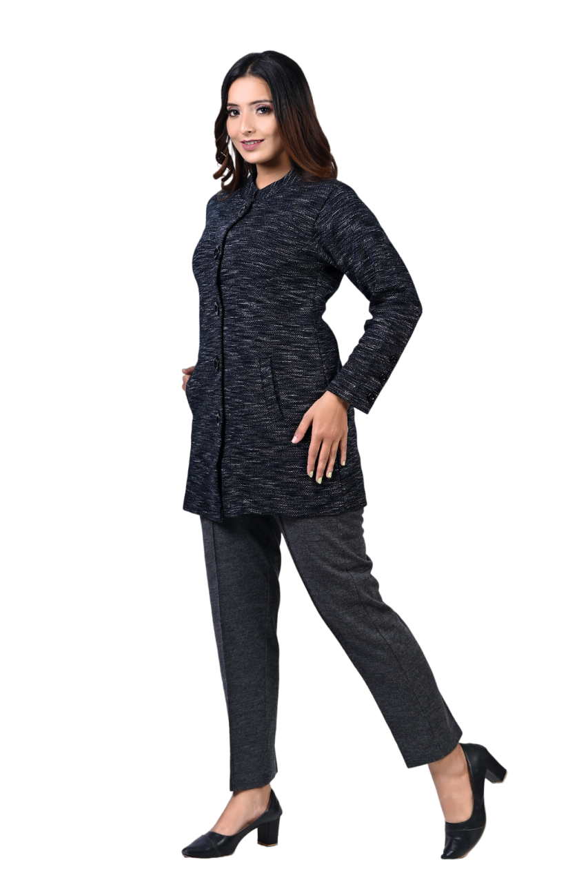 4372 Grey Long Cardigan winter wear TWENTY ME