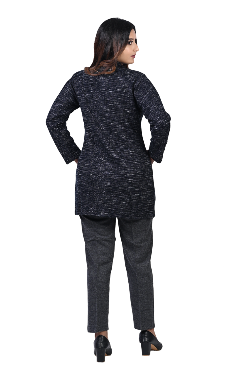 4372 Grey Long Cardigan winter wear TWENTY ME