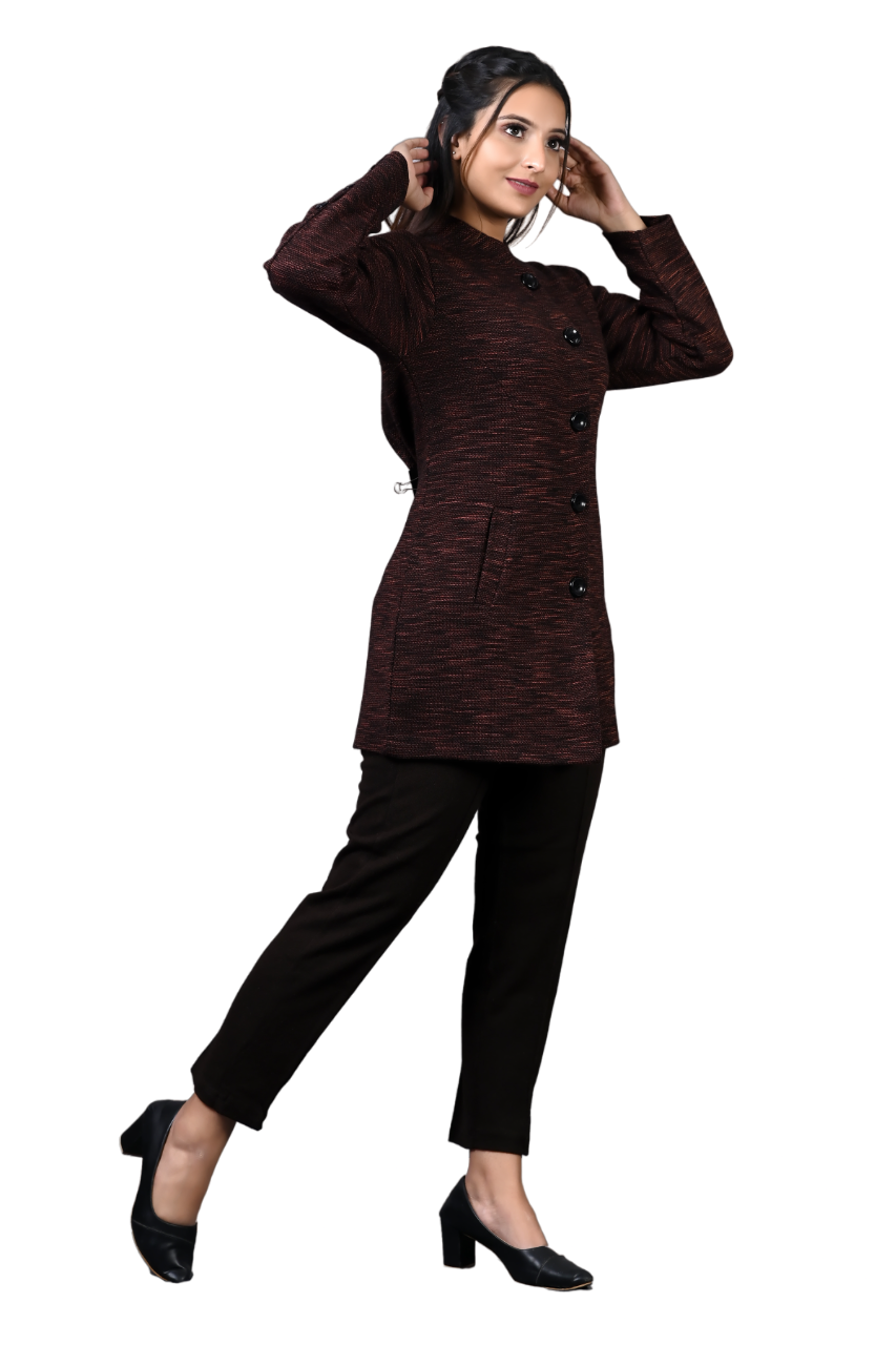 4372 Rust Long Cardigan winter wear TWENTY ME