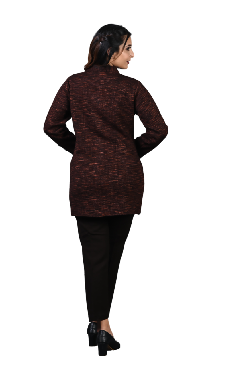 4372 Rust Long Cardigan winter wear TWENTY ME