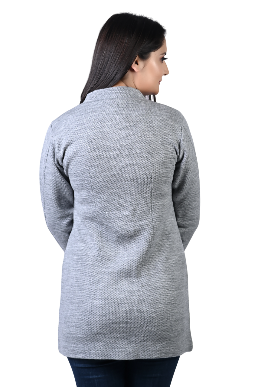 4432 Grey Long Cardigan winter wear TWENTY ME