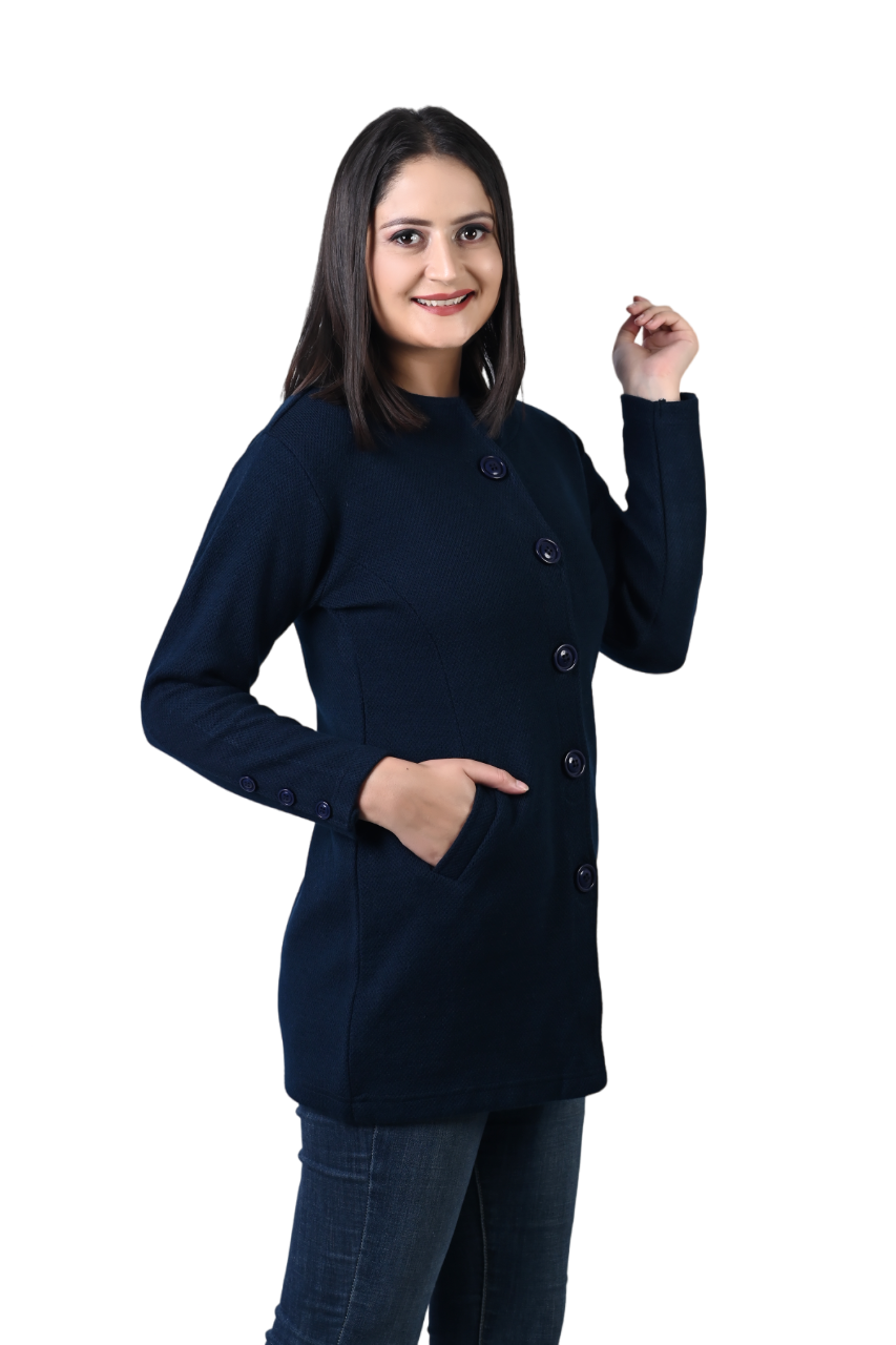 4432 Navy Long Cardigan winter wear TWENTY ME