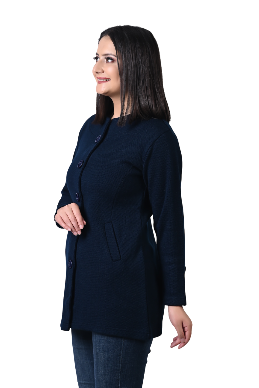 4432 Navy Long Cardigan winter wear TWENTY ME