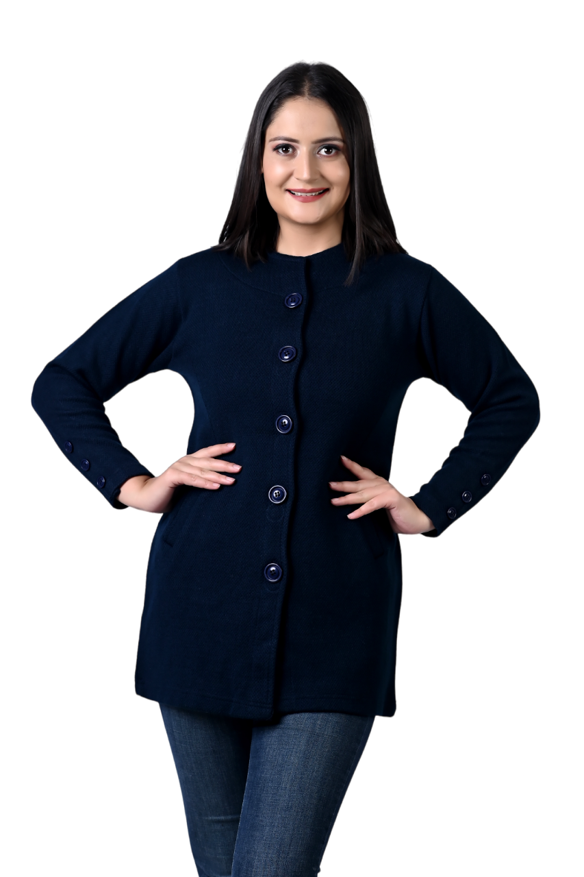 4432 Navy Long Cardigan winter wear TWENTY ME